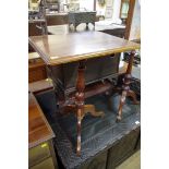 A beech and fruitwood tripod table,Ê52cm wide.