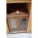 An Edwardian oak smokers cabinet, 33cm wide.