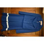 A royal blue matching dress and jacket, labelled 'Lerose'; together with three vintage dresses,