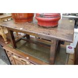 An oak rectangular low occasional table, 99.5cm wide.