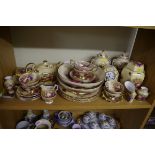 A large collection of Ainsley 'Orchard Gold' patterned items.