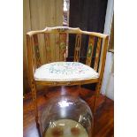 A Sheraton revival painted wood tub chair.Ê