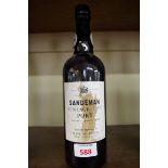 A bottle of Sandeman 1960 vintage port, bottle in Oporto in 1962.