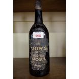 A bottle of Dow's 1977 vintage port.