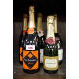 Five various bottles of sparkling wine. (5)