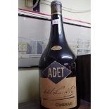 A late 19th century Methuselah Adet cognac bottle, (no contents).