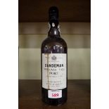 A bottle of Sandeman 1958 vintage port, bottle in Oporto in 1960.