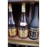 A 70cl bottle of Balluet Tres Vieille Reserve cognac; together with two 75cl bottles of Balluet