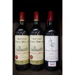 Six 75cl bottles of Grand Vins de Bordeaux, comprising: two 2001 Chateau Martignan Medoc; two 1998