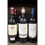 Six 75cl bottles of Grand Vins de Bordeaux, comprising: two 2000 Chateau le Pey Medoc; two 1999