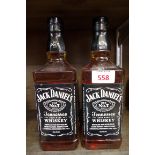 Two 75cl bottles of Jack Daniels whiskey. (2)