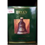 A 70cl Wade decanter of Bell's Christmas 1992 blended whisky, in card box.