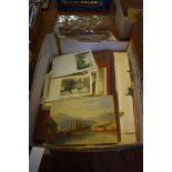 PRINTS, ENGRAVINGS & DRAWINGS: a carton of mixed material, 17th-20thc to include a disbound and