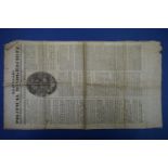 BERTHOLD'S POLITICAL HANDKERCHIEF: London, Monday, September 5 1831 (No.1): folio broadsheet
