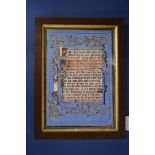 ILLUMINATED MANUSCRIPT: TENNYSON (Alfred Lord): attractive 19th century illuminated verse from