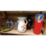 A mixed lot of ceramics, to include a Clarice Cliff jug.