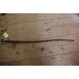 Of Horse Racing Interest: Fred Archer's riding crop, probably hawthorn, with silver mount