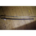 A German W.K & C (Weyersburg Kirschbaum & Co) cadet's sword and steel scabbard, blade 90cm.