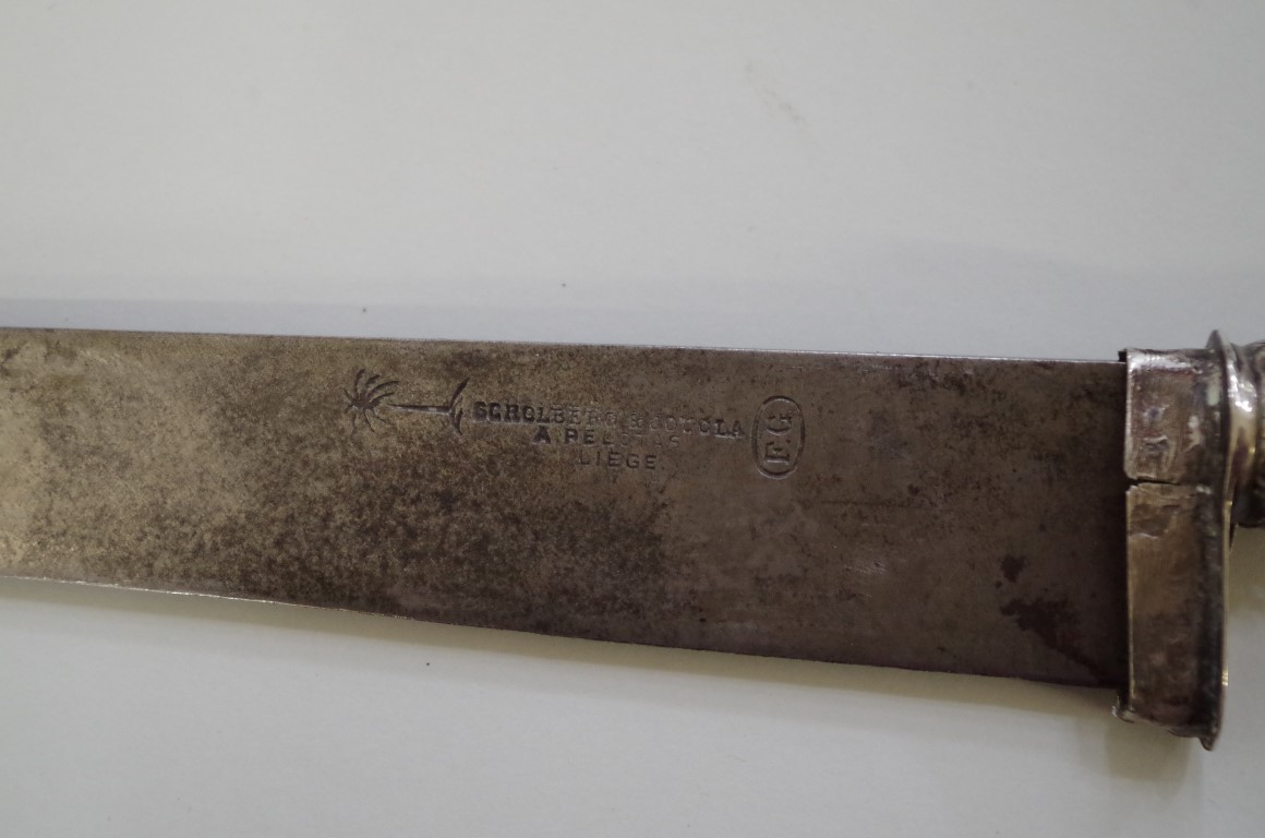 An antique Gaucho hunting knife and sheath, by Scholberg & Joucla Pelotas, Liege, having unmarked - Image 4 of 4