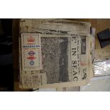 A quantity of World War II related newspapers and similar.