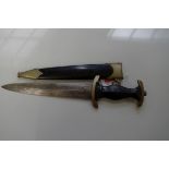 A German Third Reich 1933-35 model SS dagger and sheath, by Hammesfahr Gottlieb, Solingen, the