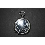 A WWII British Military Waltham 16S pocket watch, having non luminous dial, possibly later issued on