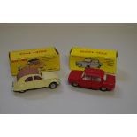 Two French Dinky Toys, comprising: 2CV Citroen 61, No.558; and Simca 1000, No.519, both boxed.