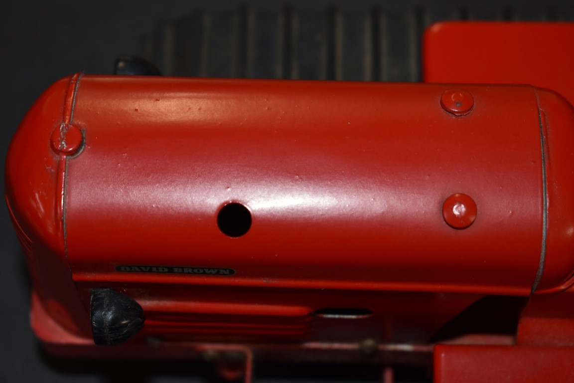 A rare boxed Shackleton David Brown Trackamster 30, red with black rubber tracks, to include - Image 4 of 12