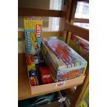 A collection of various tinplate toys, to include a Jetex Speedboat in box; a Minister Delux, boxed;