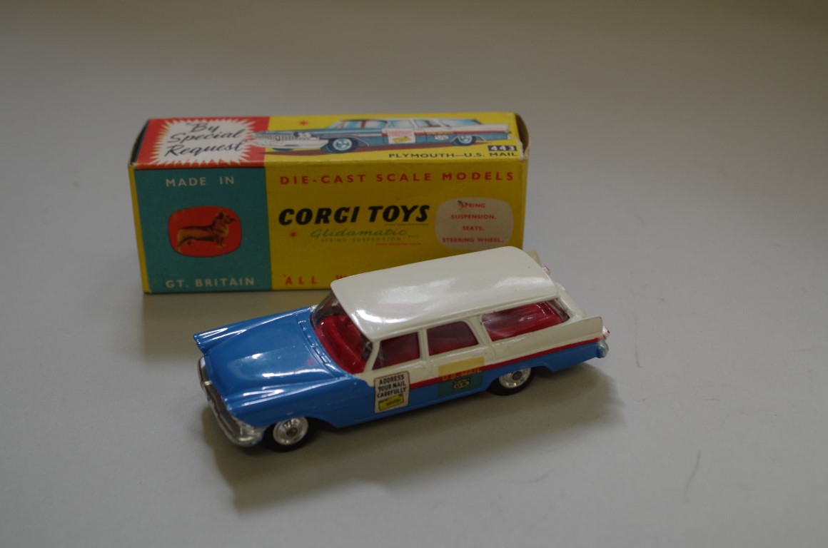 A Corgi Toys Plymouth - US Mail, No.443, boxed.