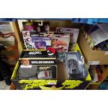 A collection of James Bond themed diecast models; comprising six Corgi blister packs; three