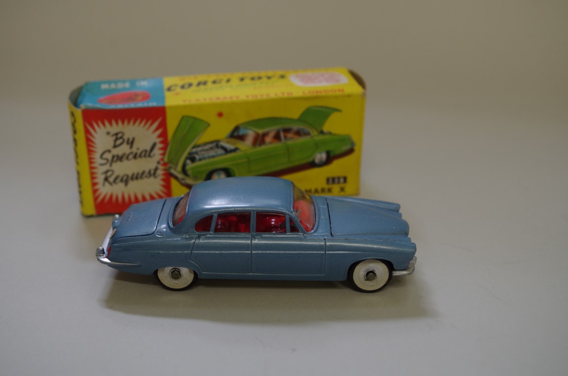 A Corgi Toys Jaguar Mark X, No.238, with AA, RAC and GB decals, boxed.