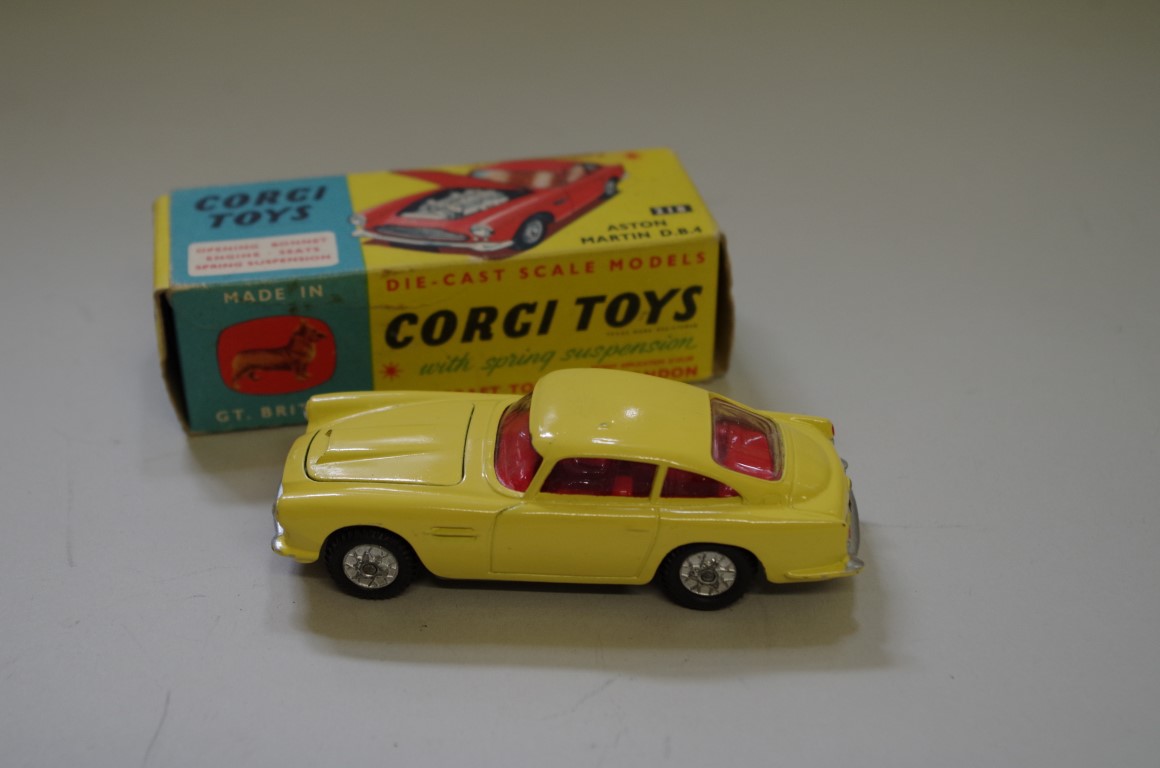 A Corgi Toys Aston Martin DB4, No.218, boxed.