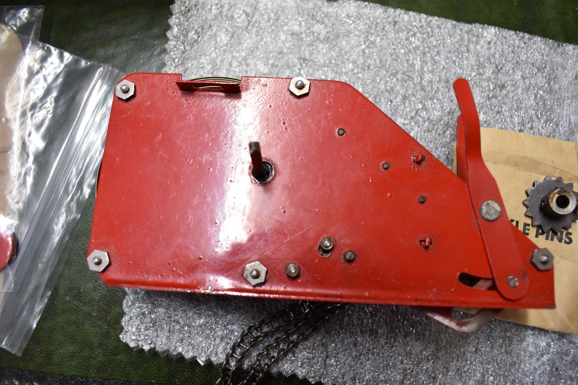 A rare boxed Shackleton David Brown Trackamster 30, red with black rubber tracks, to include - Image 8 of 12
