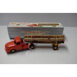 A French Dinky Supertoys Willeme Tractor and Lumber Carrier, No.36A, boxed.