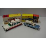 A Dinky Toys Superior Cadillac Ambulance, No.267, with patient on stretcher; together with a