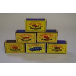 Six Lesney Matchbox Series vehicles, all boxed.