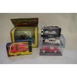 Five various boxed models, to include a Minichamps Mercedes Benz 'J M Fangio' GP France 1954; an