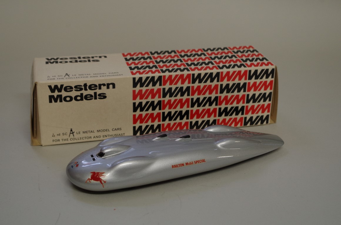 A Western Models WMS25 1939 Railton Record car, mint condition, boxed and with foam inner packing.