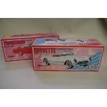 Two Made in Japan 'Fifties' tinplate cars, comprising 'Corvette Convertible, 1953' and '