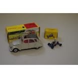 Two French Dinky Toys, comprising: Leskokart Midget, No.512; and 2CV Citroen 1966, No.500, both