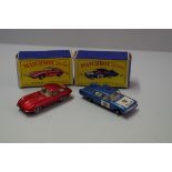A Matchbox Series Police Patrol Car, No.55; together with 'E' Type Jaguar, both boxed. (2)