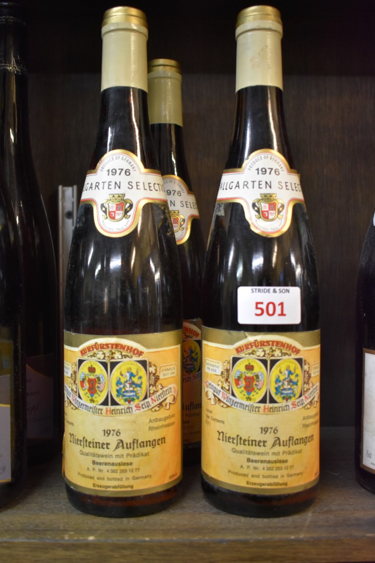Three 70cl bottles of 1976 Niersteiner Auflangen Beerenauslese, Deinhard. (3)