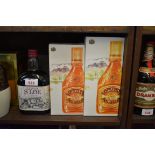 Three bottles of Liqueur, comprising: a 70cl Glayva; a 50cl Glayva, each in card box; and a 75cl