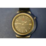 A 1970s Omega Electronic F300 gentleman's stainless steel wristwatch, with original guarantee