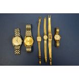 Five various wristwatches; to include a ladies 14ct example, 15g; and a gentleman's stainless