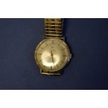A vintage Cyma stainless steel gentleman's wristwatch, cal 486, case number 2-2373-6, on later