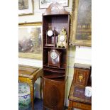 A George III style mahogany narrow bowfront bookcase, 41cm wide.