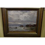 John Foulger, 'A Fresh Day, Bosham Creek', signed, inscribed verso and dated 2001, oil on board,