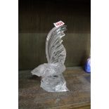 An R Lalique 'Coq Nain' clear glass car mascot, (a.f.)